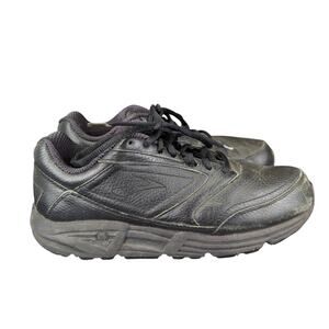 Brooks Addiction Walker Walking Shoes Black Leather 1200321 Women's 9.5 Wide‎